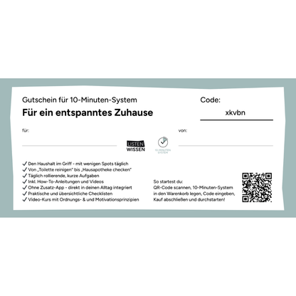 Gutschein für 10-Minuten-System