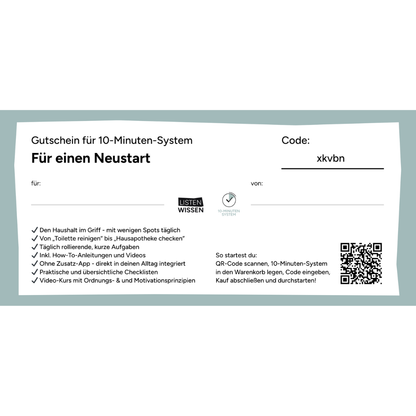 Gutschein für 10-Minuten-System