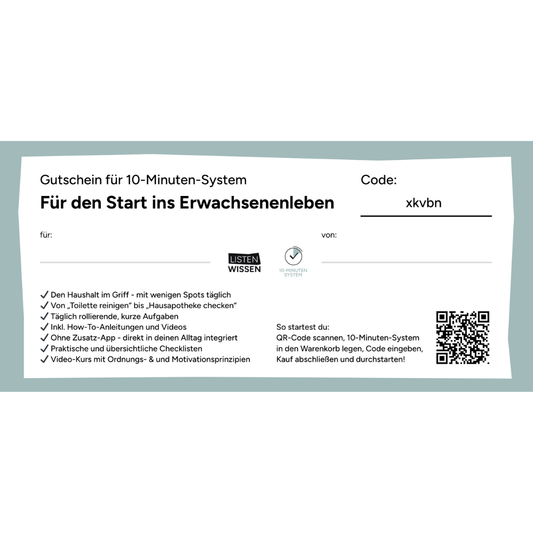 Gutschein für 10-Minuten-System
