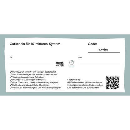 Gutschein für 10-Minuten-System