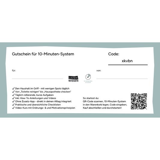 Gutschein für 10-Minuten-System