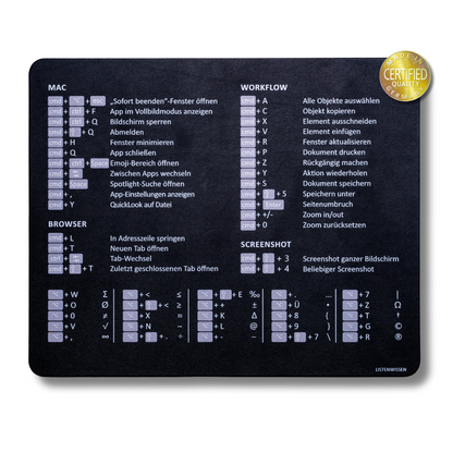Smartes Mousepad - Apple SCHWARZ