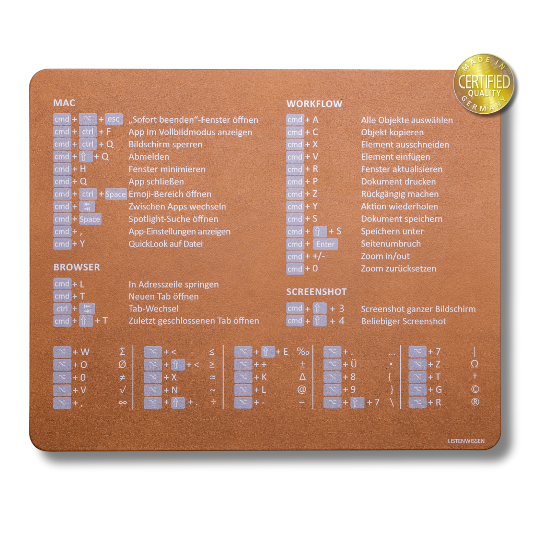 Smartes Mousepad - Apple SCHWARZ
