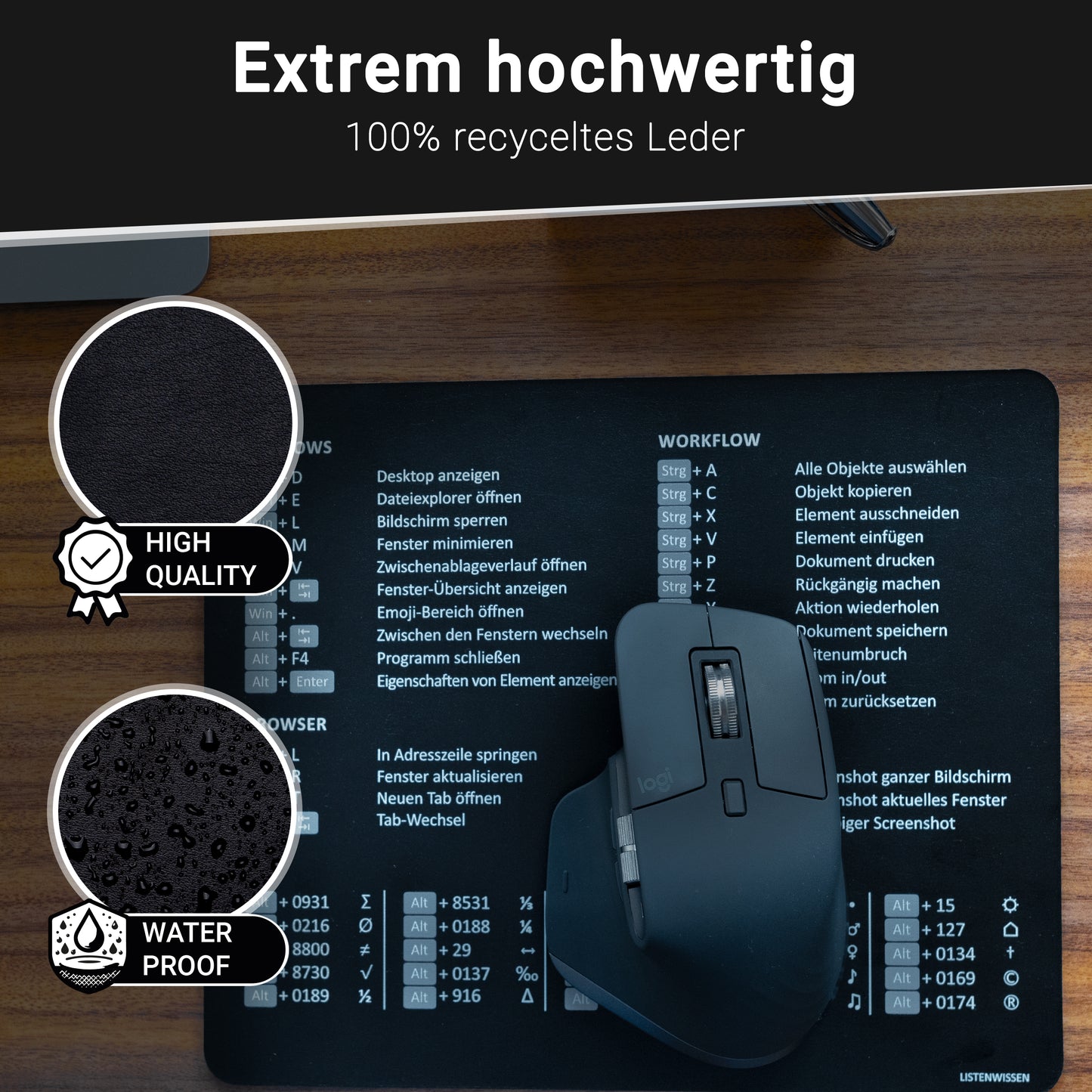 Smartes Mousepad - Windows SCHWARZ